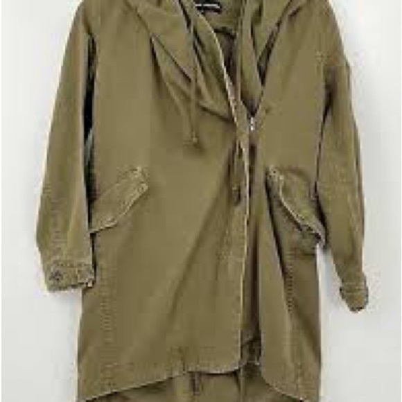 Cookie Courture Army Green Heavy Jacket size Small - Picture 2 of 5